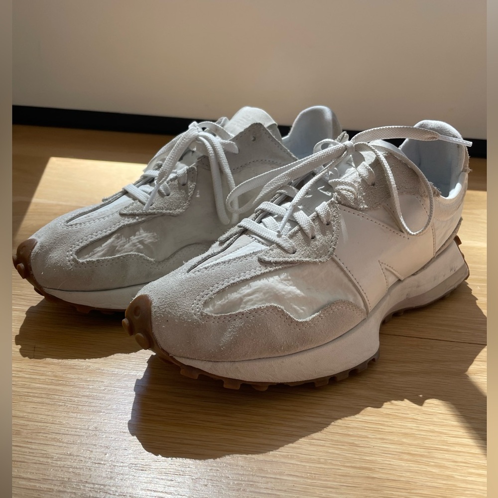 White New Balance sneakers